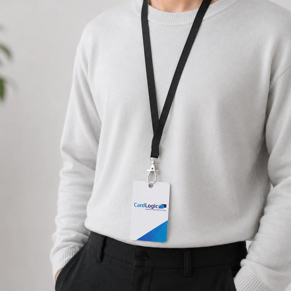 Black blank lanyards
