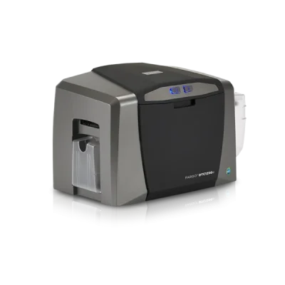 Single-sided direct-to-card printing with sharp 300 dpi output Up to 225 full-colour cards per hour for efficient card issuance Optional encoding for RFID, proximity and magnetic stripe cards Compact desktop design with USB and Ethernet connectivity