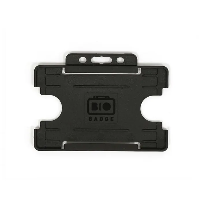 Black Single-Sided Open Faced ID Card Holders