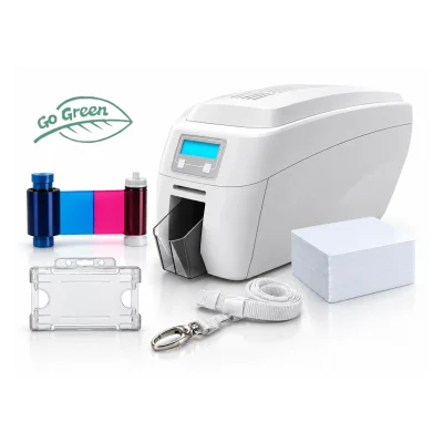Go Green ID Card Printer Bundle