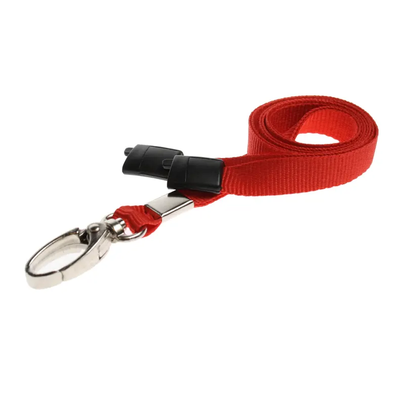 Plain Red Lanyards W Metal Clip (Pack of 100)
