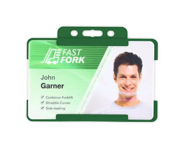 green id card holder